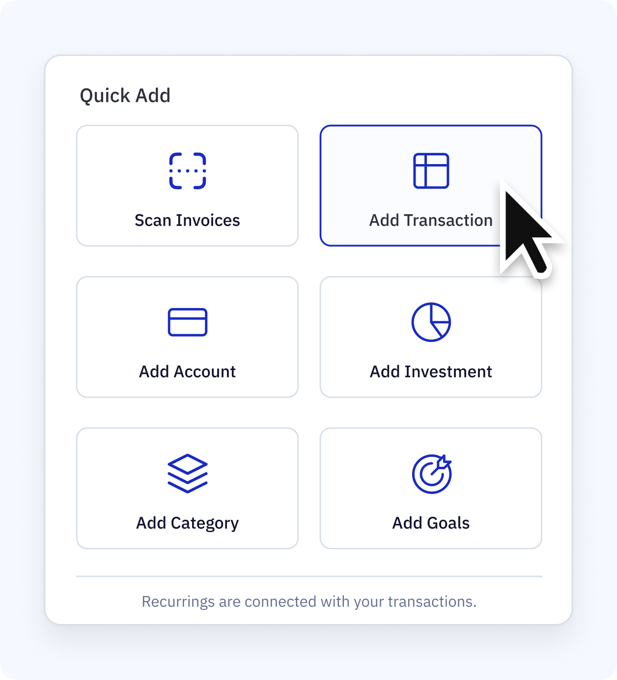 Quick Add actions